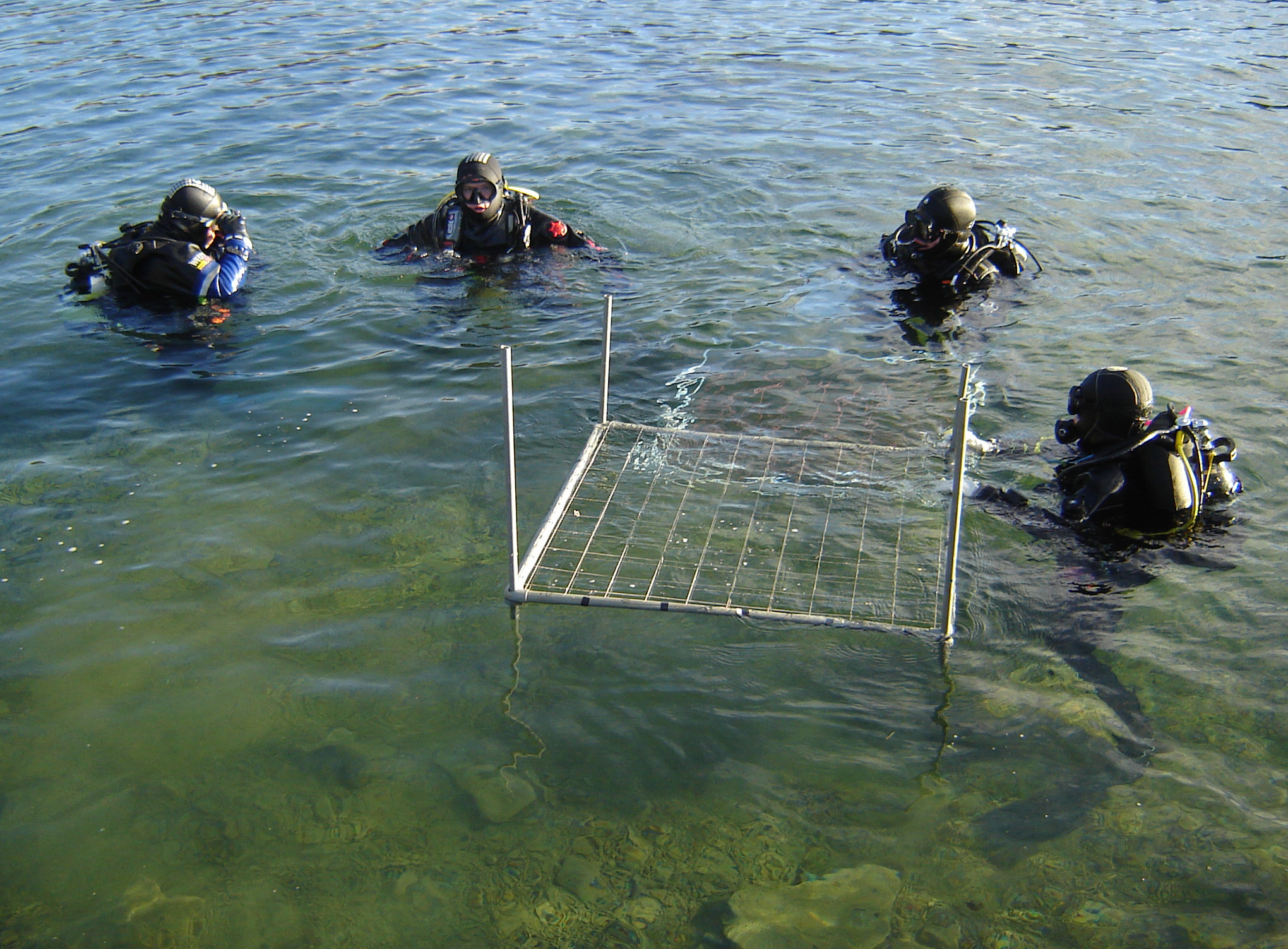 Recording an underwater wreck at Capernwray